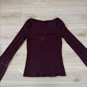Elegant Plum Long Sleeve Top